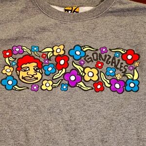 Krooked Mark Gonzalez Gray Sweatshirt Size Medium